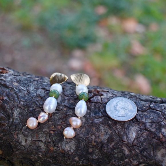 Anthropologie Fairy Natural Pearl Drop Earrings - Picture 6 of 8